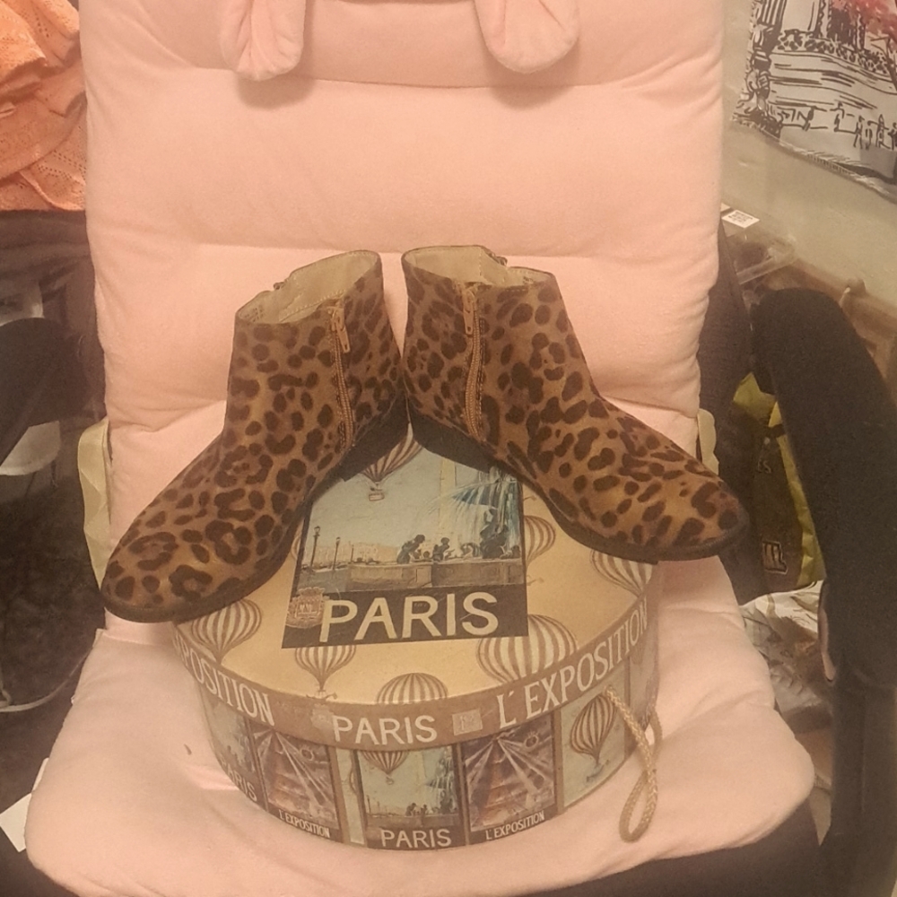 Cheetah ankle boots